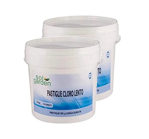 10KG PASTIGLIE 200GR TRICLORO 90% LENTO DISSOLVIMENTO TRATTAMENTO ACQUA PISCINA.