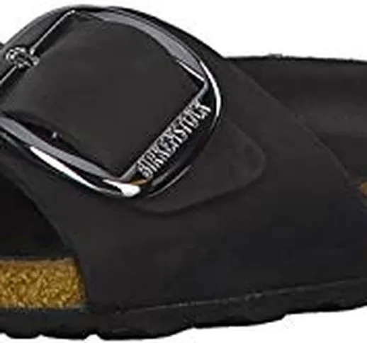 Birkenstock Madrid Big Buckle, Ciabatte Donna, Nero (Amalfi Black Hex Black Amalfi Black H...