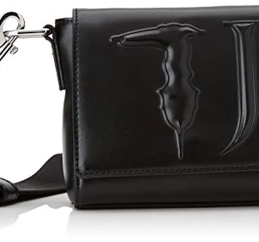 Trussardi Jeans T-Easy Cacciatora Monocolor, Borsa a Tracolla Donna, Nero (Black On Tone),...