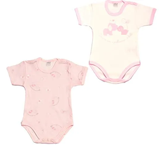 Confezione da 2 Body Americano Manica Corta Neonato NEONATA in Cotone GARZATO Pesante Inve...