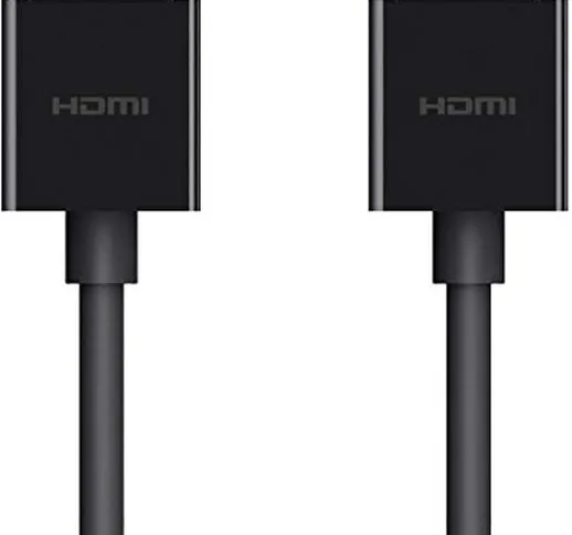 Belkin Cavo HDMI 2.0 Ultra HD 4K a 60 Hz, Dolby Vision HDR10+, 2 m (Certificato HDMI, otti...