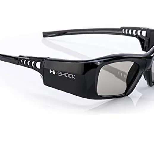 Hi-SHOCK BT/RF Pro Black Diamond | Bluetooth occhiali 3D per 3DTV & 3D-RF proiettori da So...