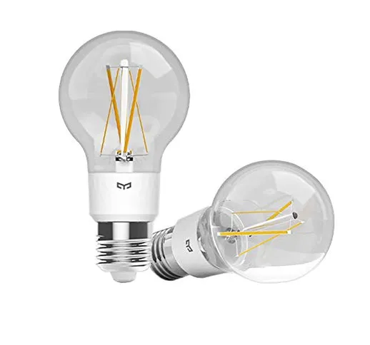 Luce a incandescenza calda Yeelight, lampadina Edison LED Smart LED da 6W dimmerabile 2700...