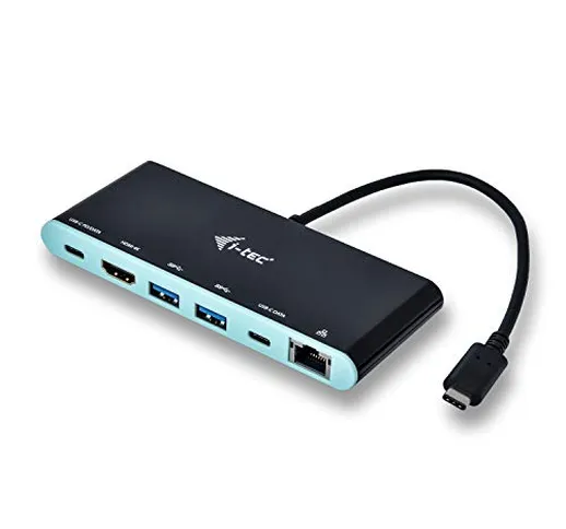 i-tec USB-C 4K Mini Docking Station per Viaggio 1x HDMI 1x GLAN Ethernet 2x USB 3.0 1x USB...