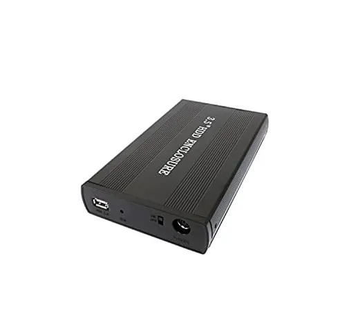 DTC - Case Box Esterno per Disco Rigido SATA 3.5" USB 2.0 Enclosure Hard Disk Scocca Allum...