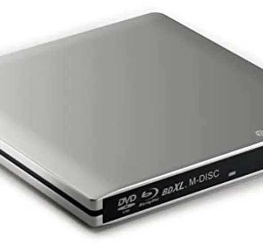 techPulse120 USB 3.0 3D Scrittore Lettore BDXL M-Disc Blu-Ray BD Combo Rom Masterizzatore...