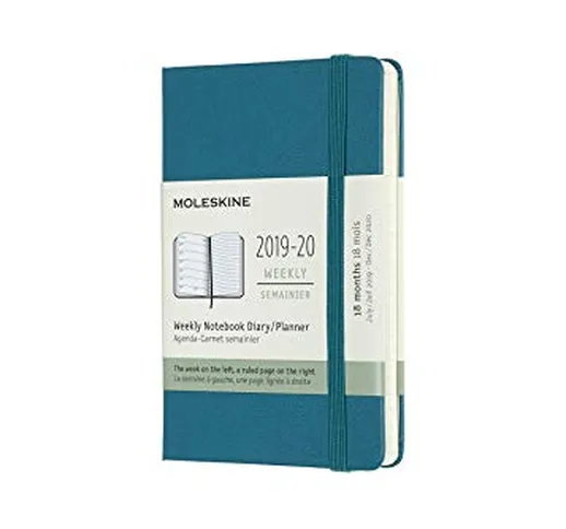 Moleskine Agenda 18 Mesi Settimanale, Diario Accademico 2019/2020 con Copertina Rigida e C...