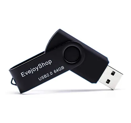 Chiavetta USB 64GB Penna USB Portatile 64GB Chiavetta USB 2.0 Girevole Flash Drive Memoria...