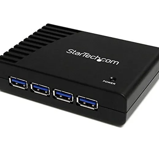 Startech.Com Hub a 4 Porte USB 3.0 Superspeed, Colore Nero