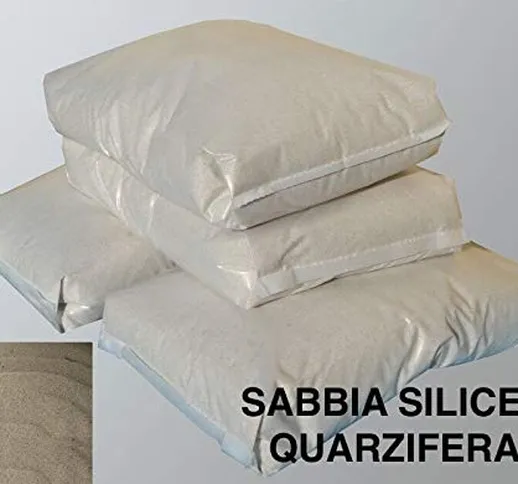 25Kg Granulometria 0,7-1,25 Mm Sabbia Silicea Quarzifera Per Piscina - Depurazione Per Car...