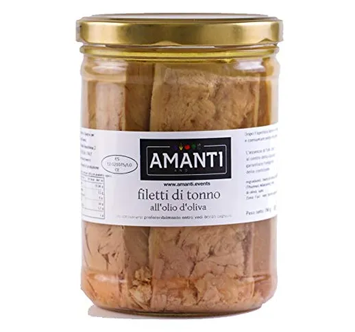 Filetti di Tonno all'Olio d'Oliva | Amanti Food | 1kg | Lavorati a Mano | Alta Qualità Art...