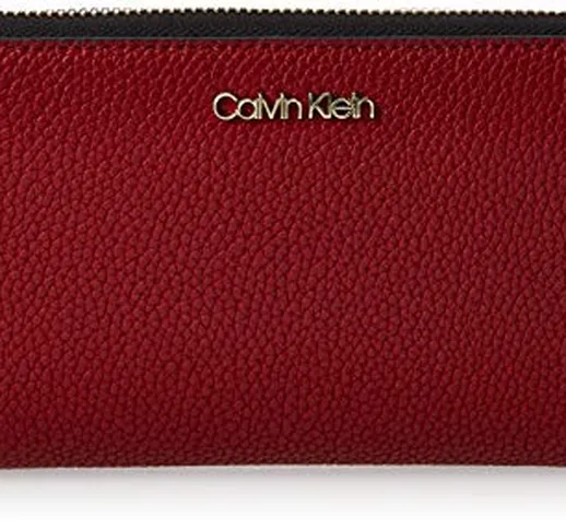 Calvin Klein Neat F19 Lrg Ziparound - Borse a tracolla Donna, Rosso (Barn Red), 1x1x1 cm (...