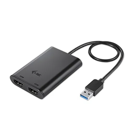 i-tec USB 3.0/USB-C a Dual HDMI Video Adattatore 2X HDMI 4K 60Hz per Windows Mac OS Androi...
