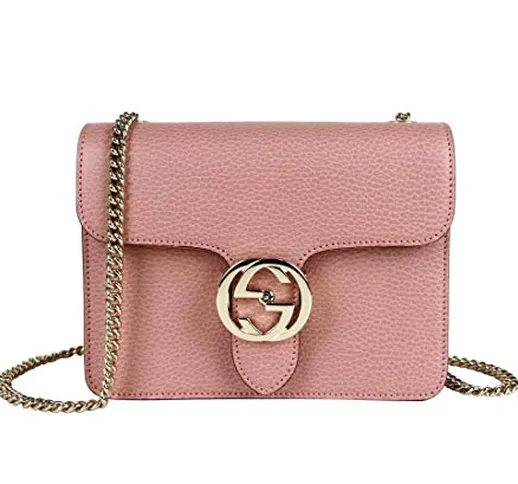 Gucci 510304 5806 - Borsa a tracolla da donna in morbida pelle rosa