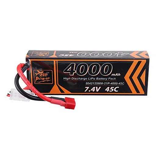 HELEISH Spina 7.4V 4000mAh 45C 2S Lipo batteria T for auto RC Parti di assemblaggio fai-da...