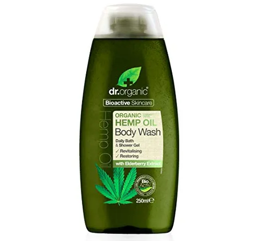 Dr. Organic Hemp Oil Detergente Corpo, Verde - 250 ml