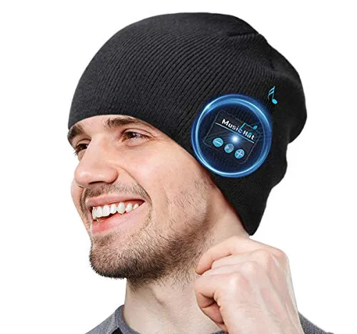 COTOP Cappello Bluetooth Idee Regalo Natale Uomo Berretto Uomo Donna Invernali, Berretto B...