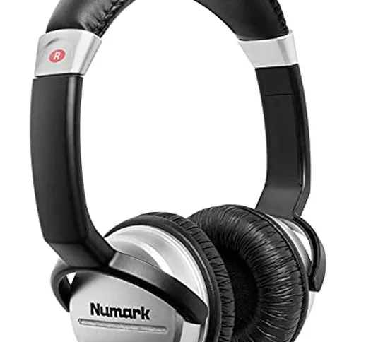 Numark HF125 - Cuffie Portatili per DJ con Cavo da 1,80 m, Driver da 40 mm per Risposta in...