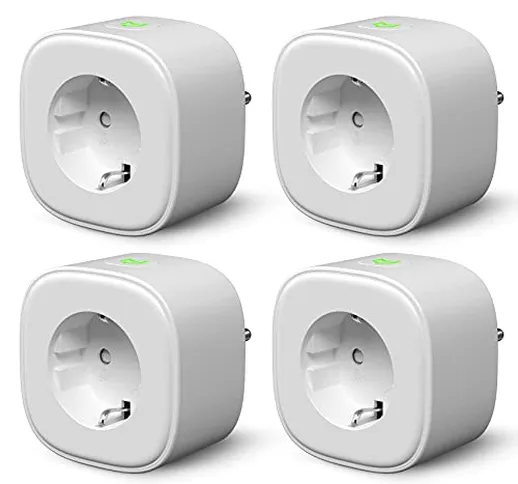 Presa WiFi Intelligente 16A Smart Plug(Type F) Monitoraggio Consumi Funzione Timer, APP Co...