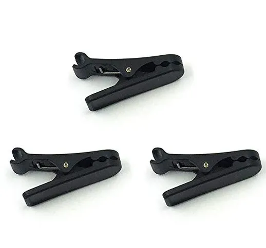 Bodyart - 3 clip per cuffie, compatibili con Bose SoundSport, colore: Nero