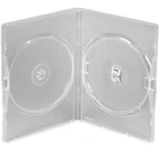 Media Replication 25 x Genuine Amaray double face on Face DVD Clear Case 14 mm spine – Con...