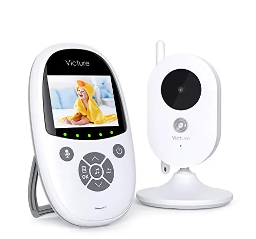 Victure Baby Monitor, Videocamera con Schermo da 2.4" LCD, Telecamere con VOX Visione Nott...