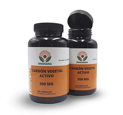 Carbone Vegetale Attivo 300 mg 270 capsule, ✦ migliora la digestione, ✦ contro il bruciore...