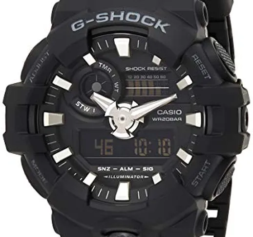 Casio G-SHOCK Orologio 20 BAR, Nero, Analogico - Digitale, Uomo, GA-700-1BER