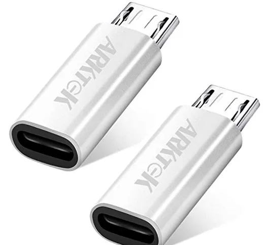 Adattatore Micro USB, ARKTek adattatore lightning usb Compatibile con cavo Lightning (femm...