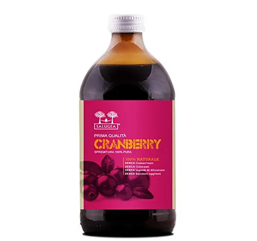 Succo di Cranberry (Mirtillo Rosso Americano) Salugea 0039 Puro al 100% - Integratore per...