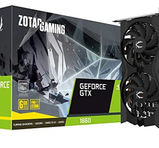 ZOTAC Gaming GeForce GTX 1660 6GB GDDR5 192-bit scheda grafica da gioco, super compatta, Z...