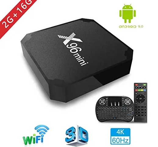 TV Box Android 7.1 - Aoxun X96MINI Smart TV Box Amlogic Quad-Core, 2GB RAM & 16GB ROM, Vid...