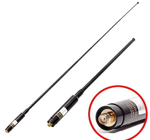 Tengko Rh-660s SMA Femmine 144 / 430Mhz Dual - Band SMA-F Alto Guadagno Telescopico Antenn...