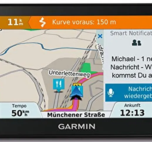 Garmin Drivesmart 51 EU LMT-S Navigatore 5" (480 x 272 px) Smart, App Smartphone Link, Map...