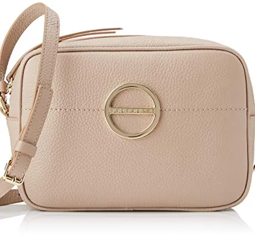 Borbonese Borsa a Tracolla Donna, Beige (Mandorla), 22x16.5x7.5 cm (W x H x L)