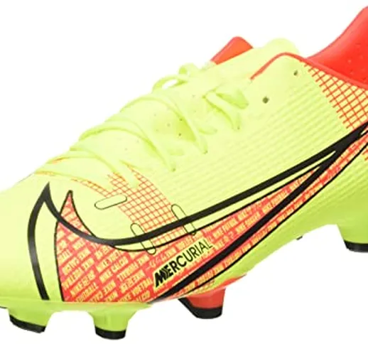 Nike Vapor 14 Academy Fg/MG, Scarpe da Calcio Uomo, Volt/Bright Crimson, 44 EU