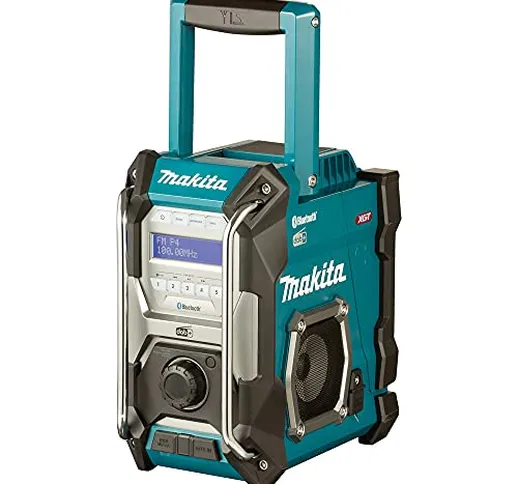 Makita MR004GZ Radio da cantiere DAB/DAB+, (TRASMISSIONE AUDIO DIGITALE) con Bluetooth, ba...