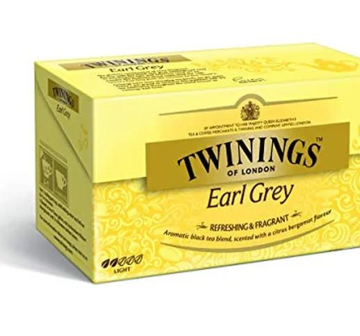 Twinings Earl Grey Tea Classics Sapore di Bergamotto, 25 Bustine