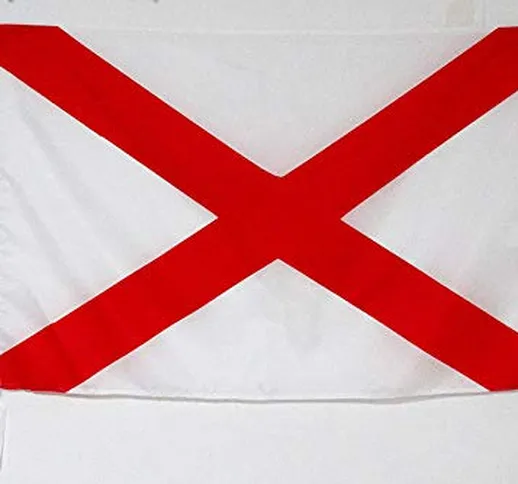 AZ FLAG Bandiera COMMISSARIO di Pista Bianca con Croce di San Giorgio Rossa 90x60cm - Band...