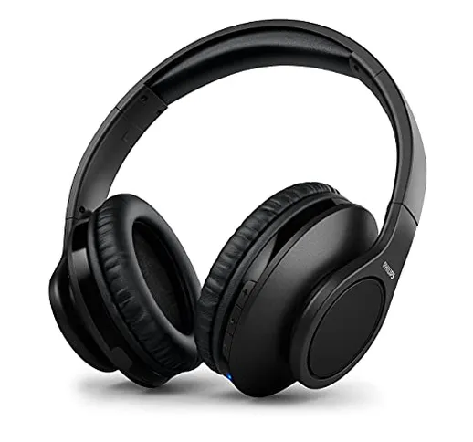 PHILIPS Cuffie per TV TAH6206BK/00, Cuffie Wireless per Adulti Over Ear, Cancellazione Pas...