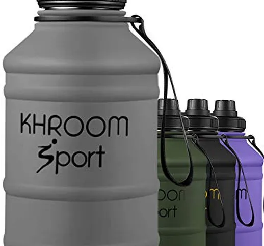 Khroom Premium 2,2 Litri in Acciaio Inox Bottiglia Sportiva in Acciaio Inox con Fodera in...