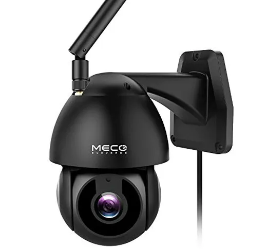 MECO Telecamera Wifi Esterno Dome 360 ° Telecamera di Sorveglianza 1080P PTZ Videocamere S...