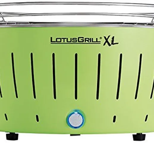 LotusGrill G-GR-435 Barbecue a Carbone senza Fumo XL, 43.5 x 35 x 25.7 cm, colore Verde