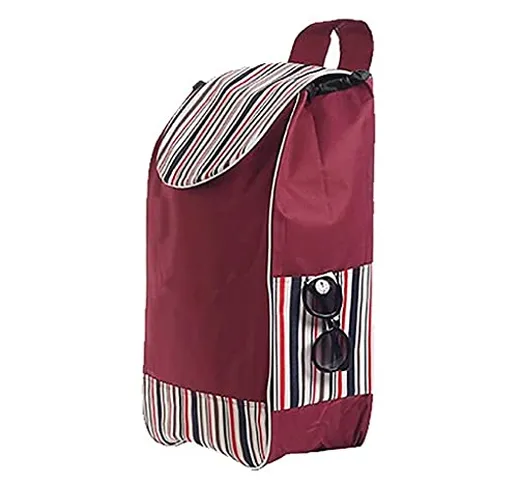 Borse shopper, Pieghevole Shopping Borsa di ricambio carrello a mano, Portatile Impermeabi...