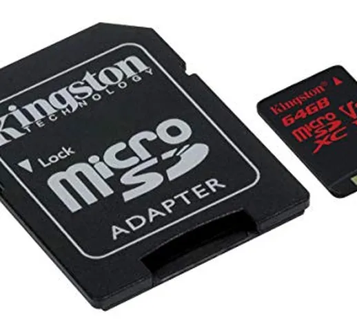 Kingston SDCR/64GB MicroSD Canvas React, Nero