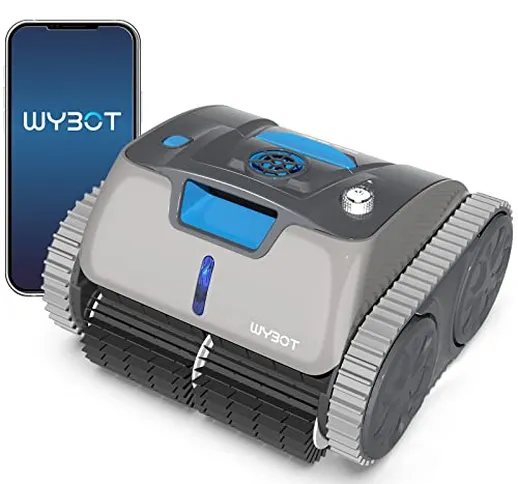 WYBOT Robot Piscina Cordless APP, Capacità di 15000 mAh che Dura 180 minuti, Pulitore Pisc...