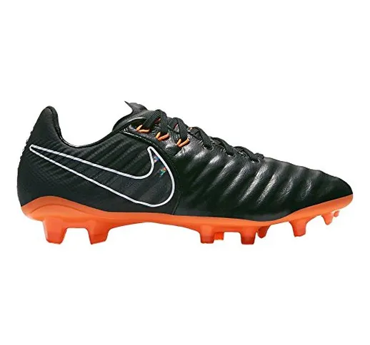 Nike Tiempo Legend VII Elite Fg, Scarpe da Calcio Unisex-Bambini, Nero (Black/Orange Black...