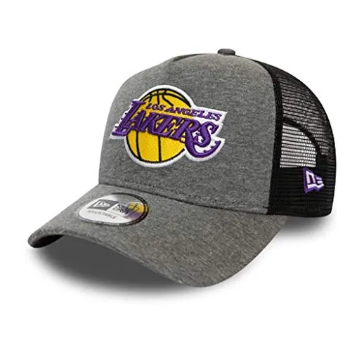 New Era Los Angeles Lakers cap Trucker Kappe Jersey Mesh Basecap NBA Basketball Grau - One...