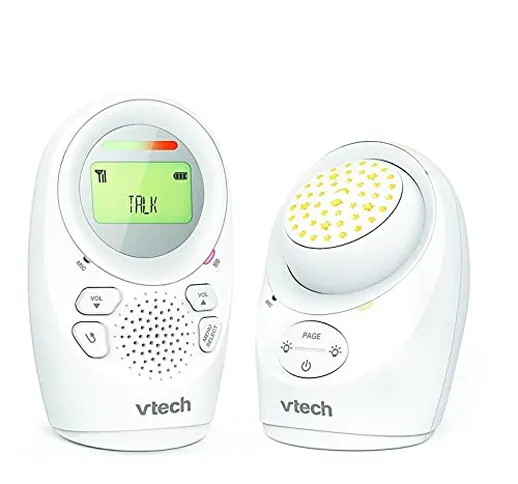 VTech DM1212 Audio Baby Monitor, Copertura fino a 460 m, Batteria fino a 8 Ore, Luce Nottu...
