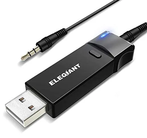 ELEGIANT Trasmettitore Bluetooth 5.0, Adattatore Audio Wireless USB per Cuffie Altoparlant...